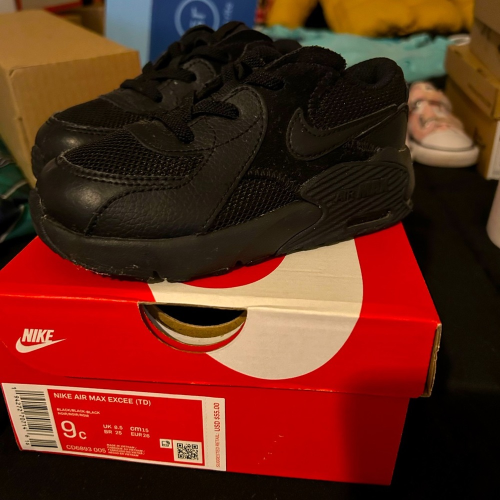 COPY - Nike Air Max Excee (TD) size 9c Black Excellent Condition